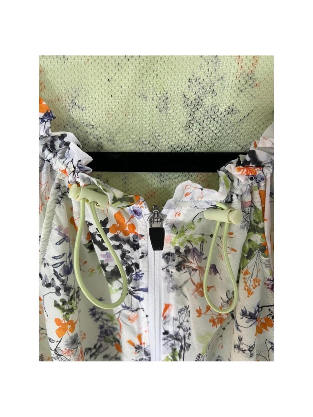 Stori Rise In Bloom Floral Running Athletic Windbreaker Rain‎ Jacket Drawstring - Picture 7 of 9